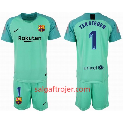 FC Barcelona Fodboldtrøjer Målmand TER STEGEN 1 Børn sæt 2018/19 Kort ærmer FC Barcelona Fodboldtrøjer Målmand TER STEGEN 1 Børn sæt 2018/19 Kort ærmer